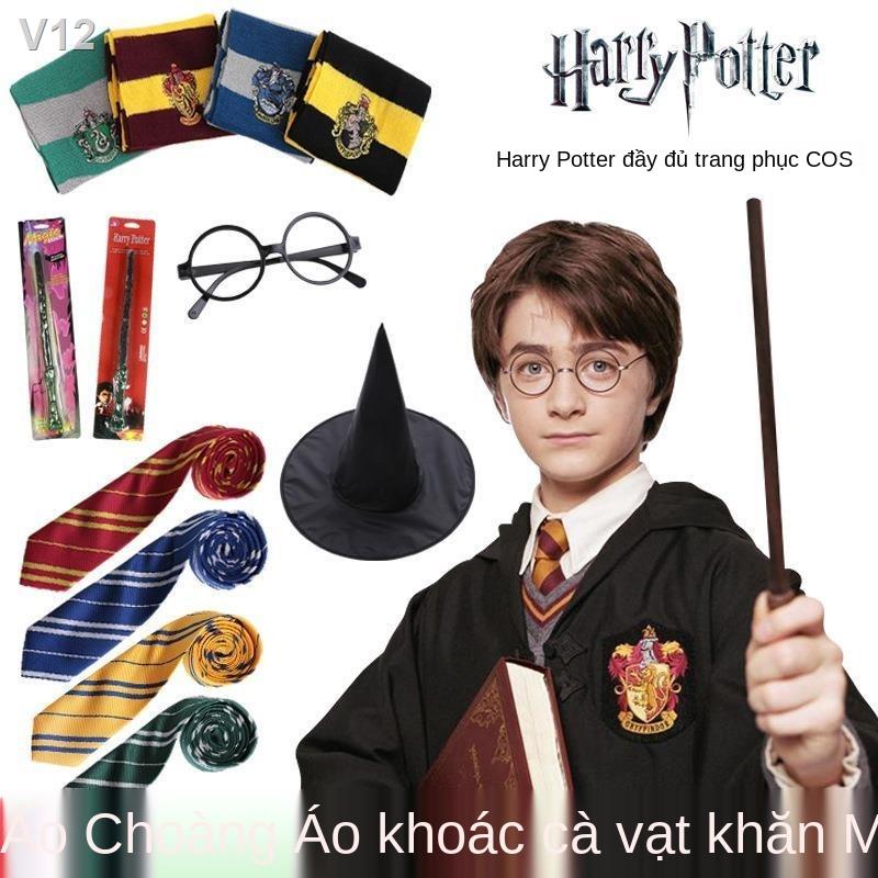 ◘❣Harry Potter trang phục áo choàng ma thuật Gryffindor phù thủy Slytherin quần trẻ em biểu diễn đồng học sinh