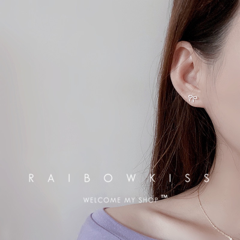 ✨✨Bông Tai Mạ Bạc 925 Hình Mặt Trăng Ngôi Sao Đơn Giản Sáng Tạo Cho Nữ