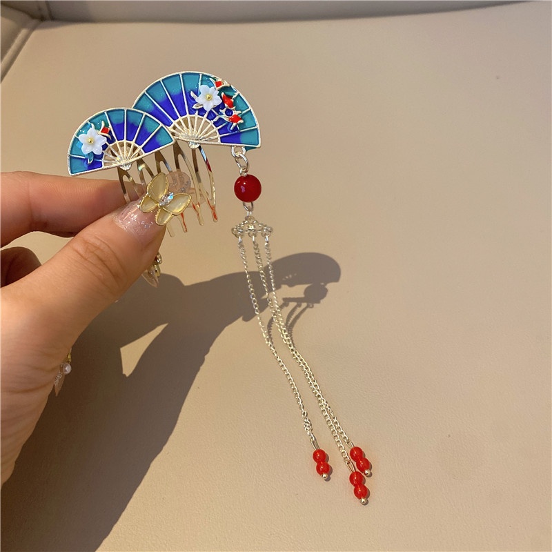 Cài tóc Bell Mew cánh quạt liễu rũ cô nương thanh tú TOC67