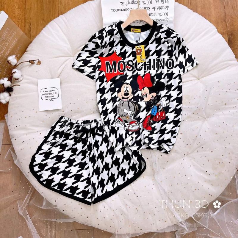 Bộ Thun Lạnh Quần Đùi 3D size (40 - 65kg)