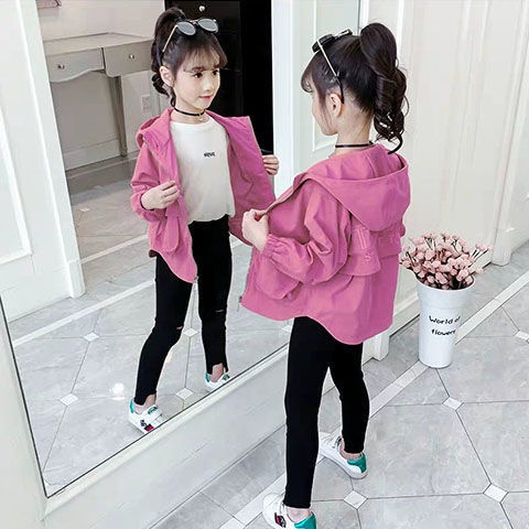 Áo Khoác Thời Trang Xuân Thu Hàn Quốc 2021 Cho Bé Gái