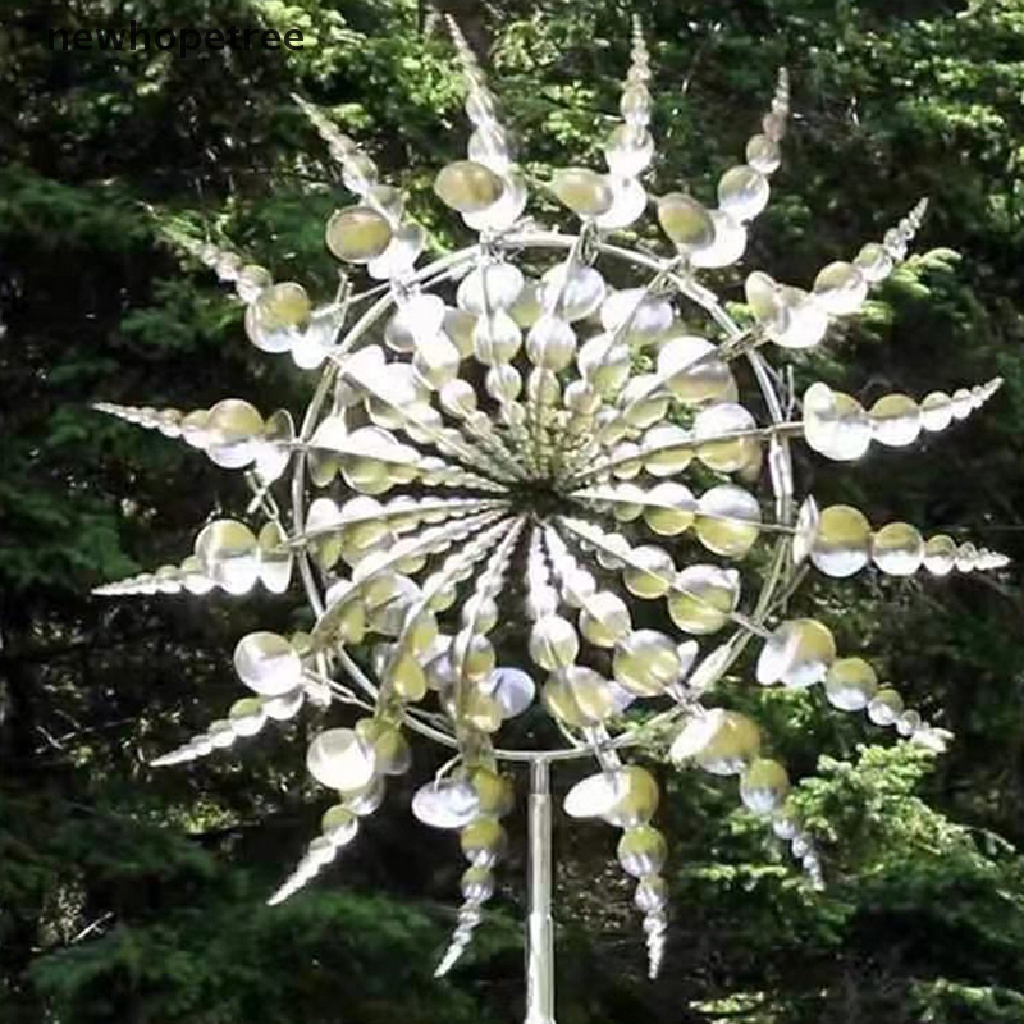 Mới Con Quay Cối Xay Gió Kim Loại Độc Đáo Trang Trí Sân Vườn