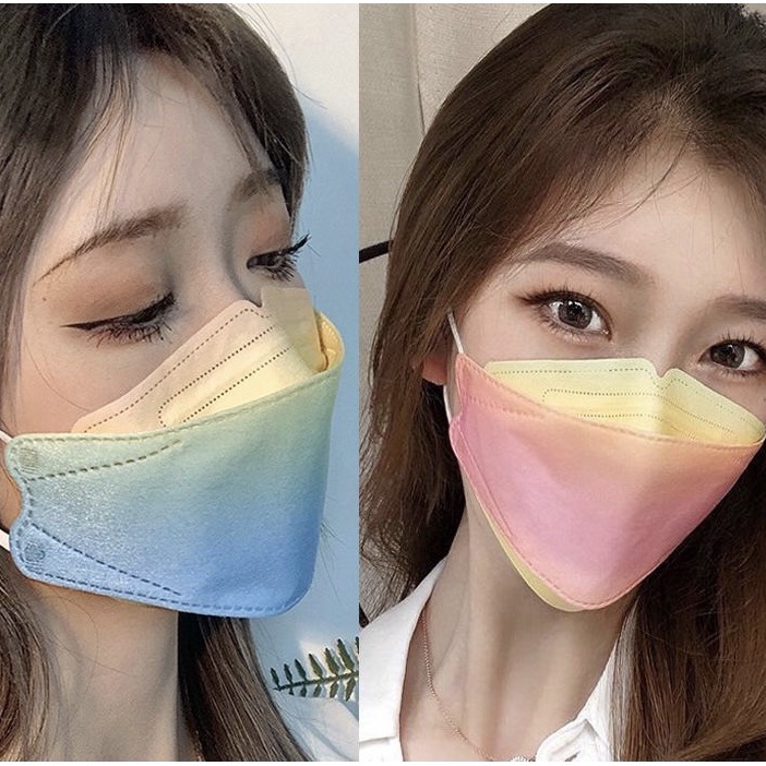 Set 10 Chiếc Khẩu Trang KF94 Cao Cấp 5 Lớp Màu Cầu Vồng cho người lớn