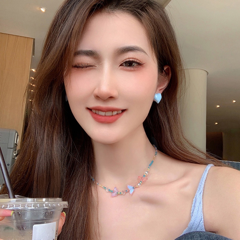 Vòng Tay Chuỗi Hạt Pha Lê Hình Bướm Thời Trang