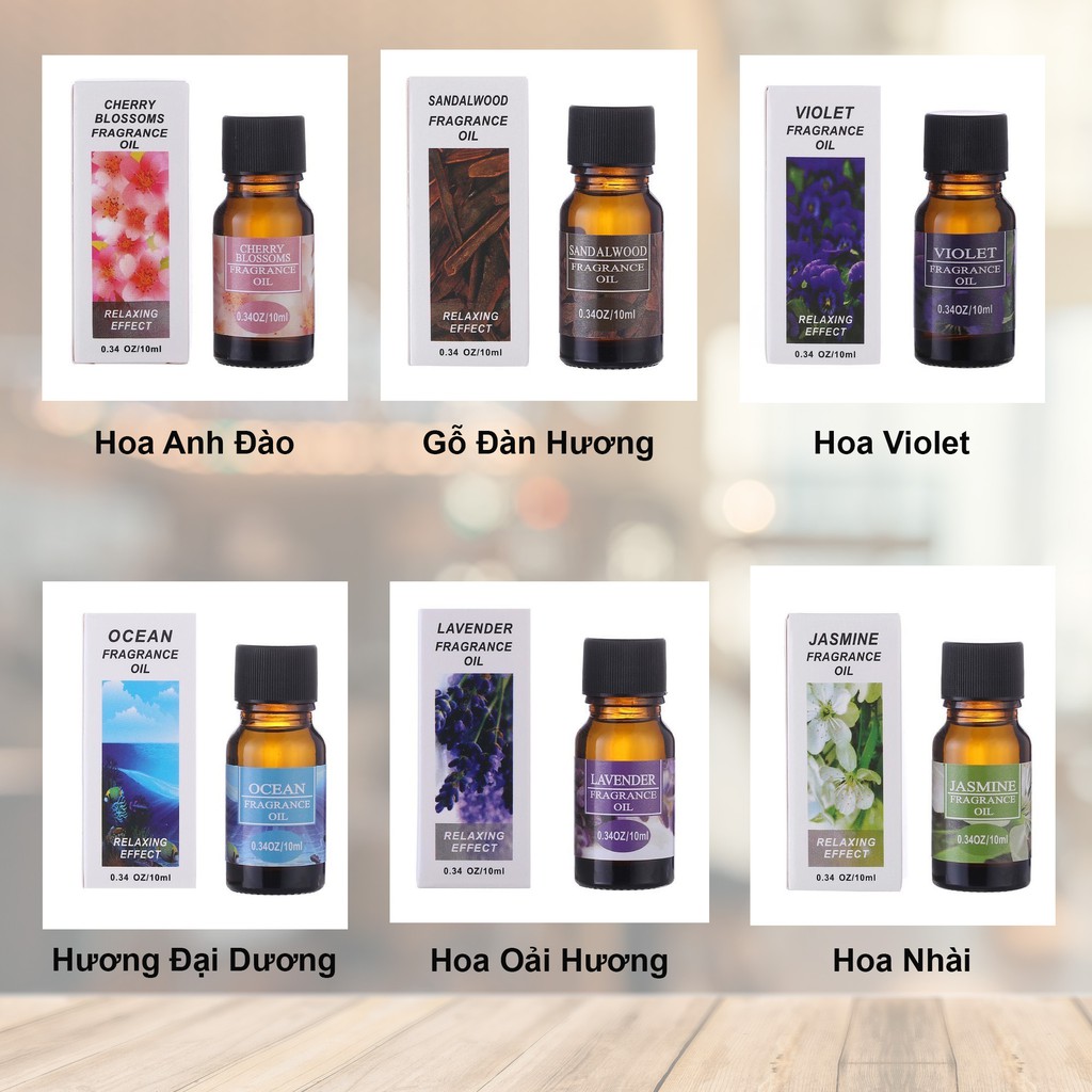 Tinh Dầu Thơm Thiên Nhiên 10 ml Tỏa Hương Thơm Phòng Khử Mùi Đuổi Muỗi , Chống Côn Trùng