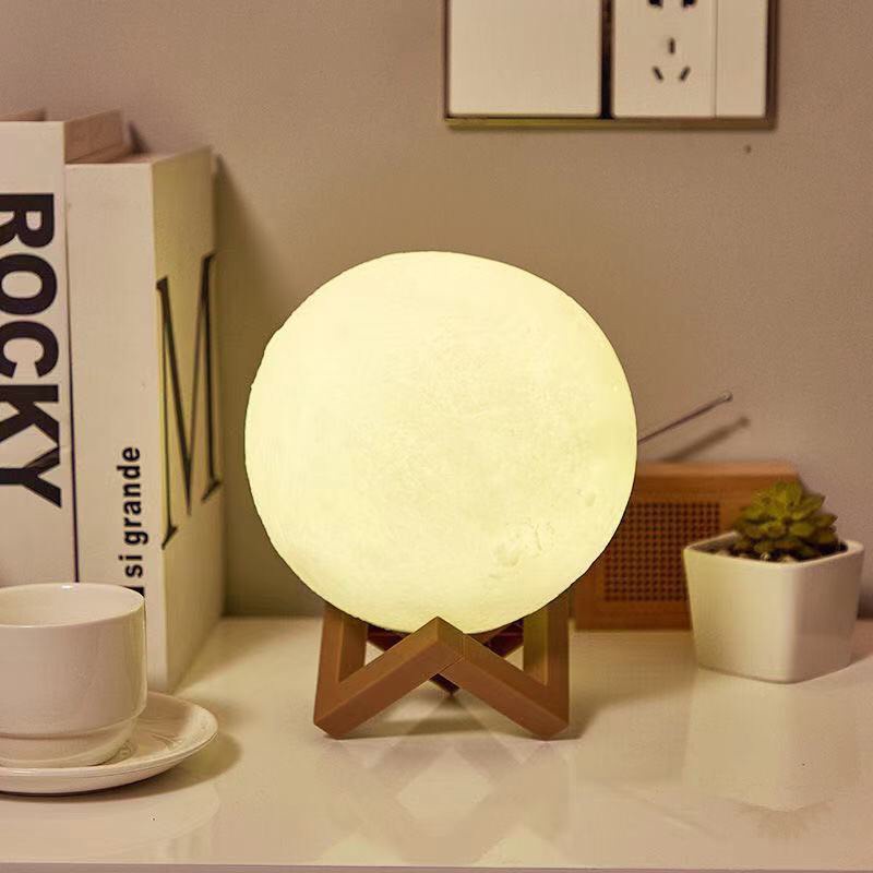 Đèn Ngủ Hình Mặt Trăng, Đèn LED để bàn trang trí nội thất độc đáo làm quà sinh nhật siêu xinh