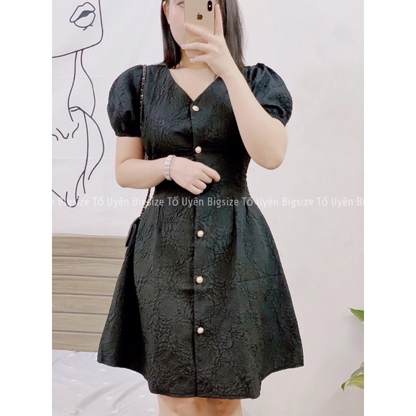 (T.U Bigsize 50-80kg) Váy Xốp Sơ Mi Phong Cách Ngọt Ngào #57 Có Chun Sau