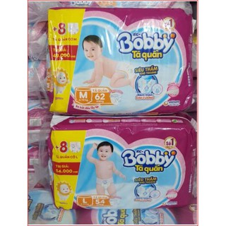 Bỉm bobby quần m62 l54 xl48 xxl44