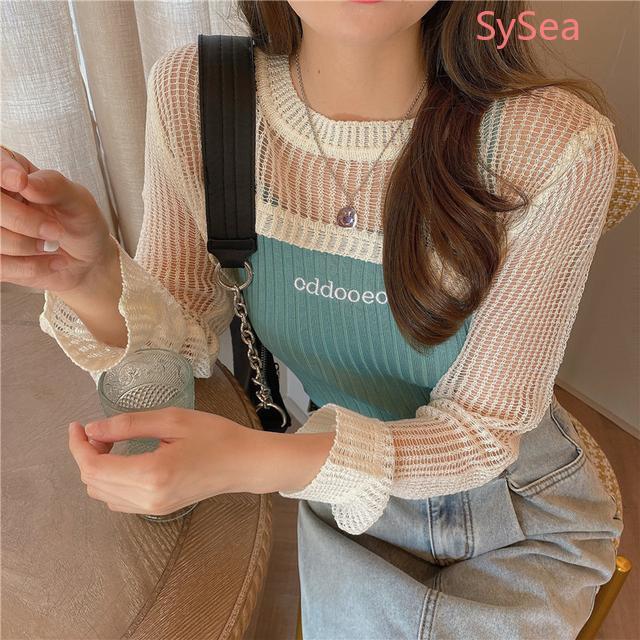 Set áo len không tay và khoác thời trang mùa thu dành cho nữ