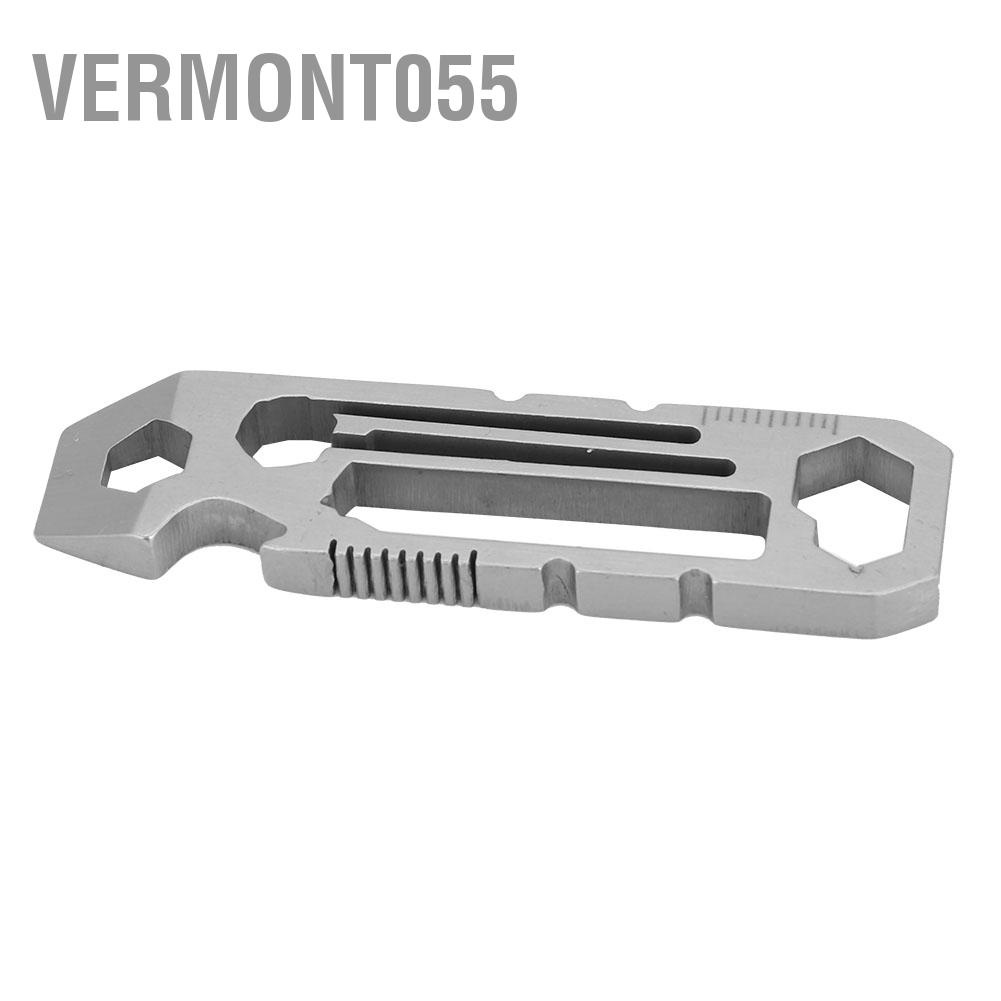 Vermont055 6 in 1 Multifunctional Stainless Steel Bottle Opener Hex Wrench Multi-tool EDC Equipment