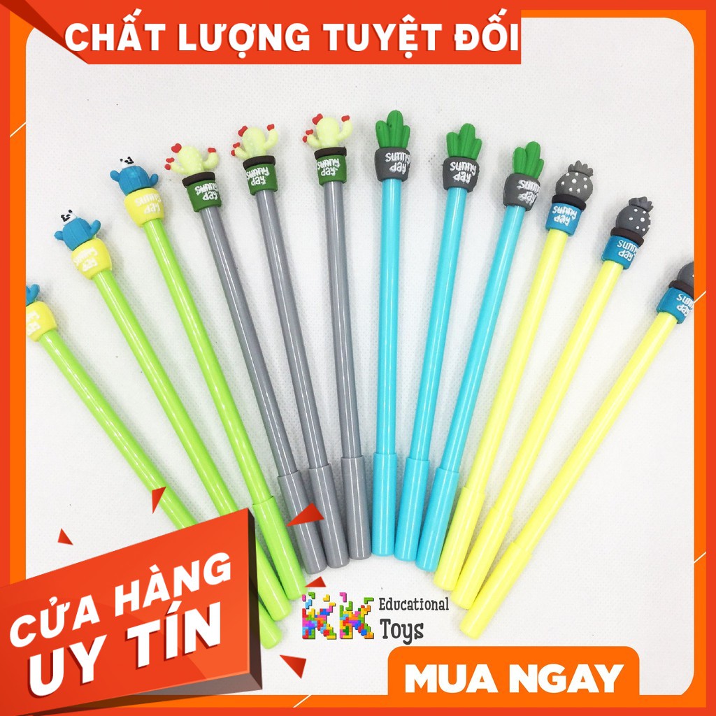 Đồ dùng học tập/Quà tặng cho con:  Bút gel nước hình cây xương rồng ngộ nghĩnh - KKStore