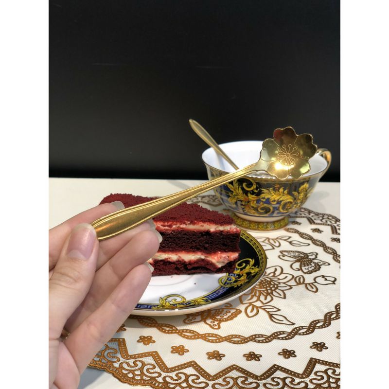 Muỗng/ thìa cà phê inox hình hoa Sakura