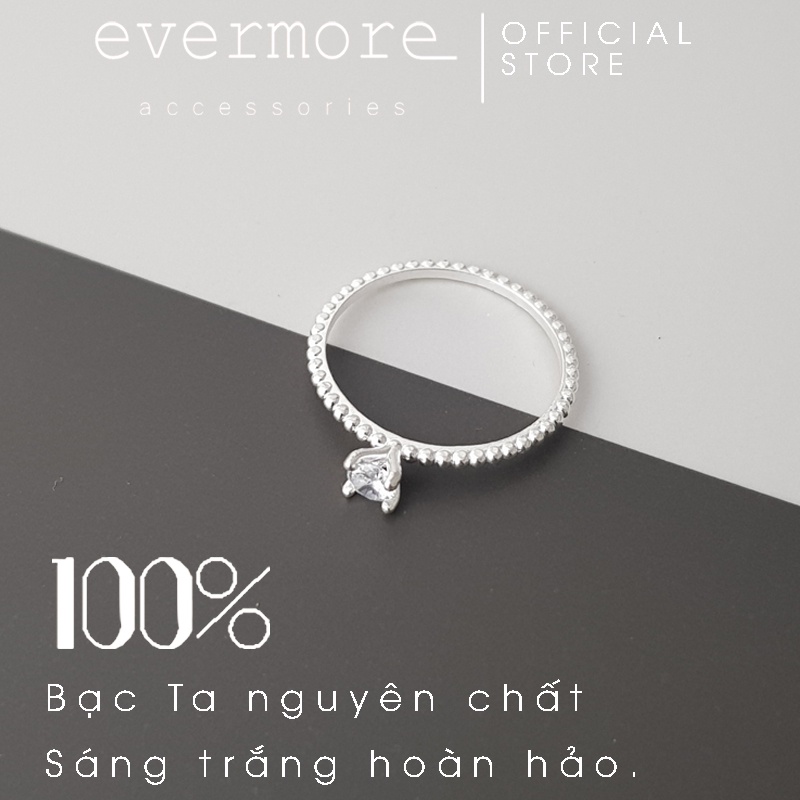 Nhẫn bạc EVERMORE, nhẫn bạc đính đá nữ thần Ceres - thanh lịch, minimalism - N035