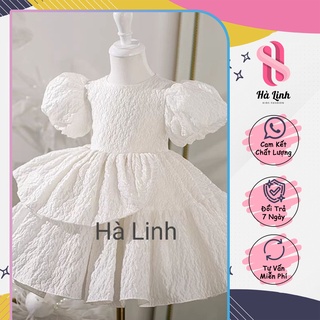 Váy xốp tay phồng cho bé gái dự tiệc, chụp ảnh - A61