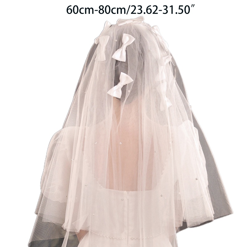 Mạng Che Mặt 2 Tầng Bằng Vải Tulle Dễ Thương Dùng Trang Trí Đám Cưới