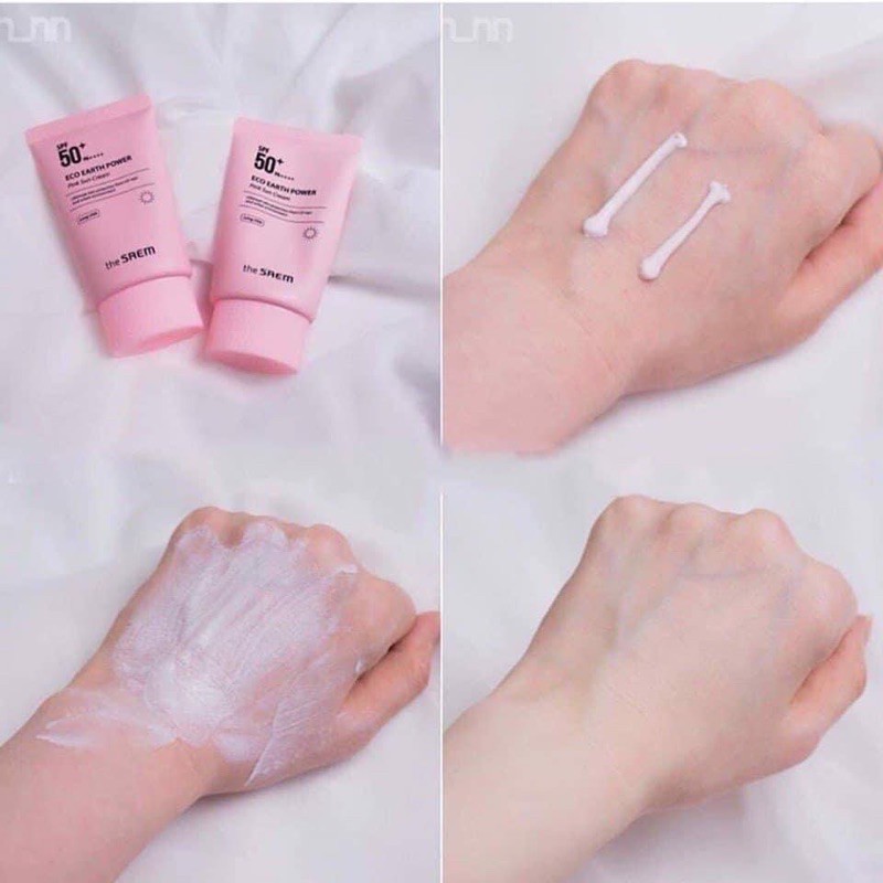 Kem chống nắng The Saem Eco Earth Powder Pink Sun Cream SPF 50+ PA++++ | BigBuy360 - bigbuy360.vn