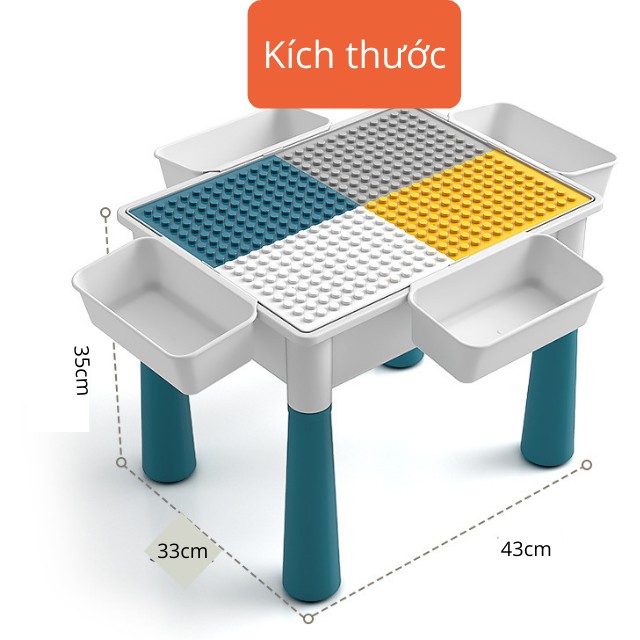 Đồ chơi phát triển trí tuệ Bàn xếp lego đa năng cho bé Nhập khẩu chính hãng cao cấp