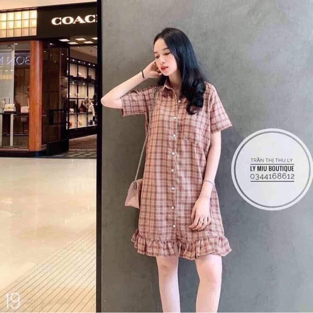 Váy kẻ đuôi cá rara