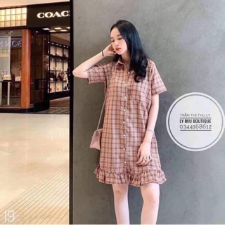 Váy kẻ đuôi cá rara