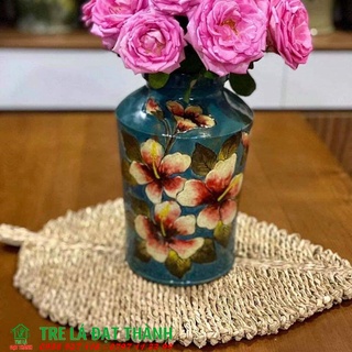 Tấm lót bàn ăn , decor chụp hinhg trang trí nhà của bằng cói, màu tự nhiên