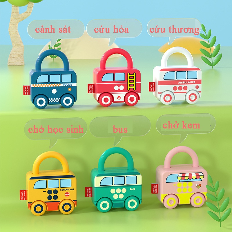 Đồ chơi ô tô kiêm ổ khóa mới nhất 2022