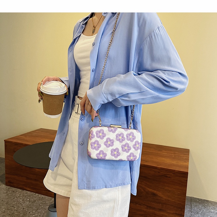 Túi đeo vai IELGY dây xích in họa tiết tinh tế thời trang cho nữ