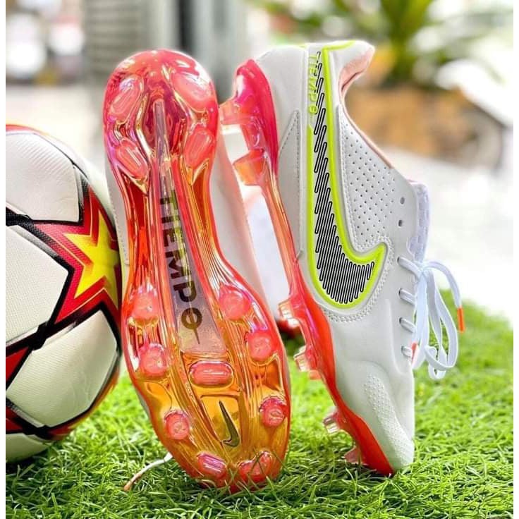 Giày Đá Bóng Sân Cỏ Tự Nhiên Tiempo 9 Pro Trắng FG