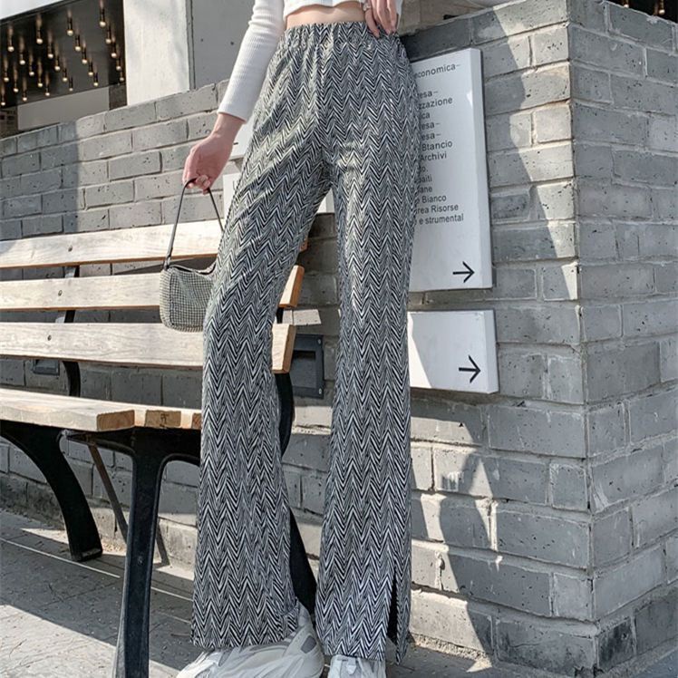 JSC Quần Ống Loe Xẻ Tà Lưng Cao Thời Trang Xuân Hè Cho Nữ