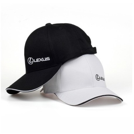 Mũ Nón kết Lưỡi Trai 100% Cotton Màu Trơn Thêu Chữ logo Lexus cho xe hơi ô tô Thời Trang ES GS LS