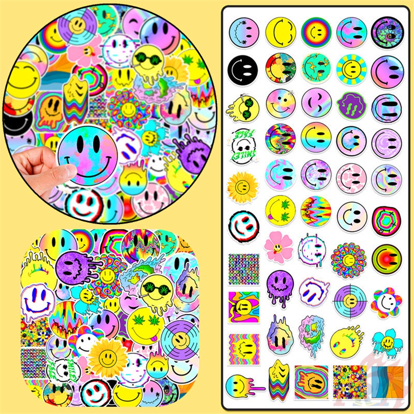 ❉ Smiley World Series 01 Fashion Brand Funny Smile Stickers ❉ 50Pcs/Set DIY Fashion Mixed Doodle Decals Stickers