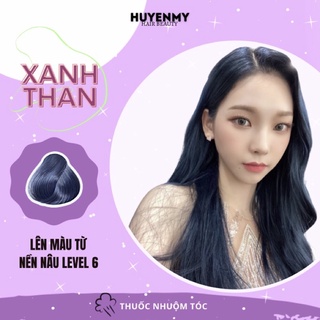 Thuốc Nhuộm Tóc Xanh Than tặng kèm găng tay,mũ trùm tai tiện lợi