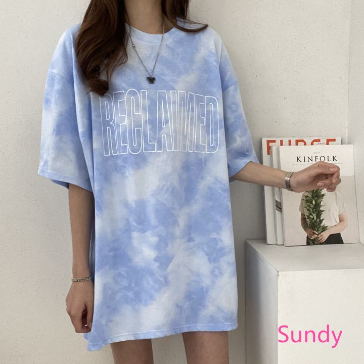 Áo Thun Ngắn Tay Dáng Rộng In Chữ Plus Size Thời Trang Mùa Hè Dành Cho Nữ