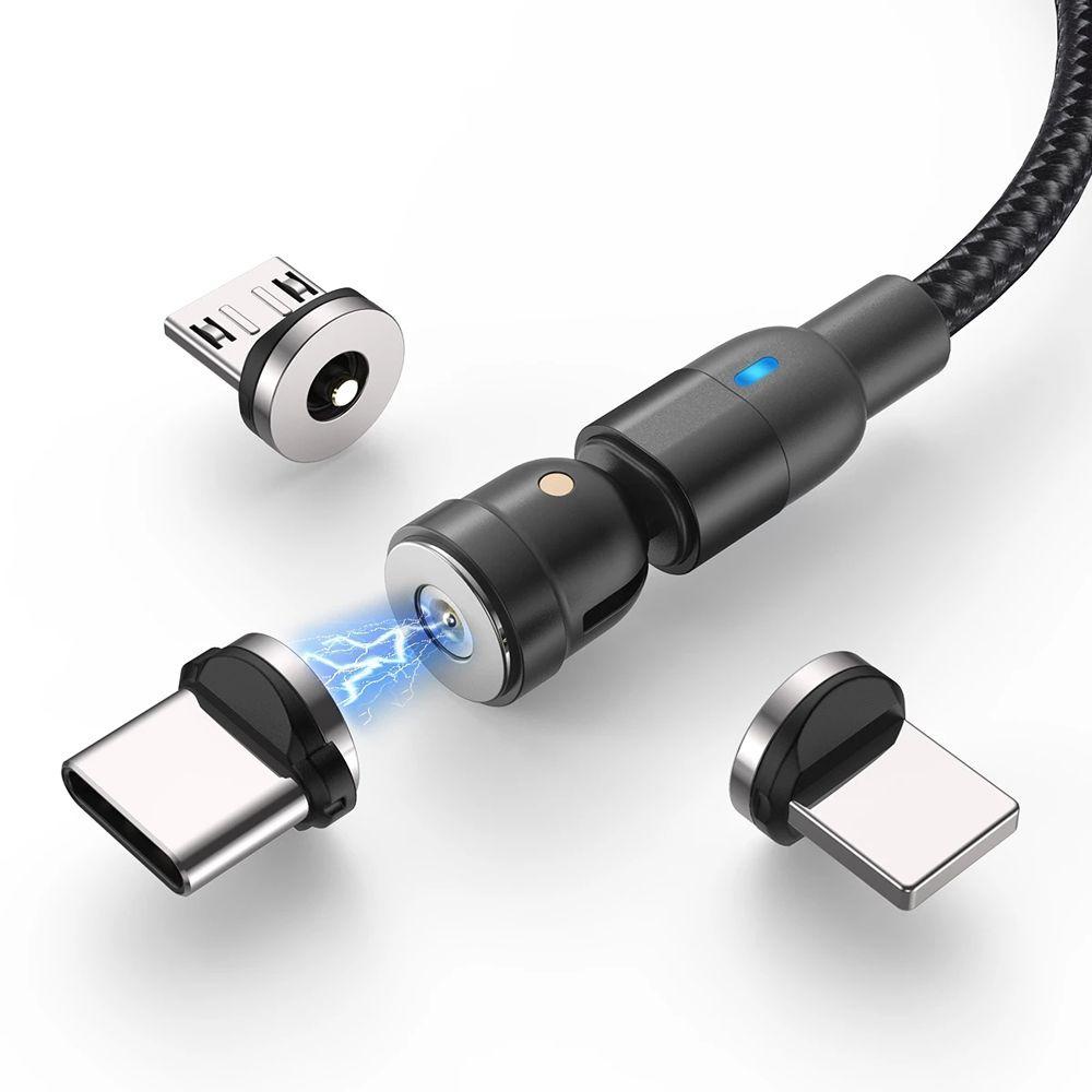 Cáp Sạc / Truyền Dữ Liệu Đầu Micro USB Type C Xoay 360 Độ Thay Thế Chuyên Dụng Cho Điện Thoại