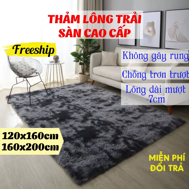 Thảm Trải Sàn, Thảm Lông Loang Trải Sàn Lông Mịn, Chống Trơn Trượt PAPAA.HOME