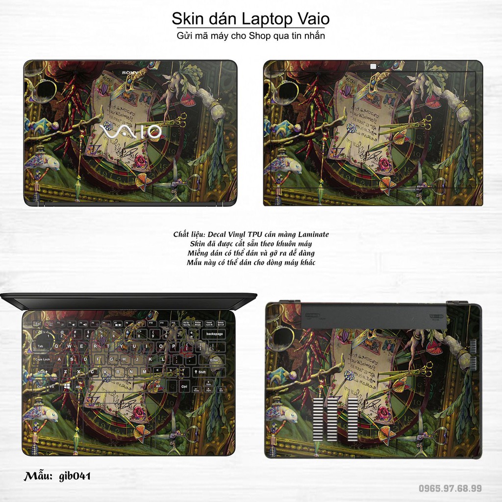 Skin dán Laptop Sony Vaio in hình Ghibli Nhật Bản (inbox mã máy cho Shop)