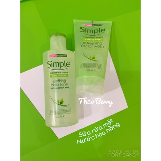 Nước hoa hồng Toner Simple (Anh) mẫu vỏ mới