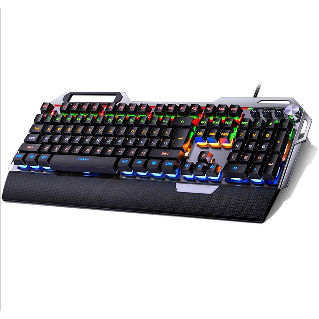 Bàn phím cơ Vinetteam K100 chơi game 104 phím có LED có kê tay chống mỏi -4389