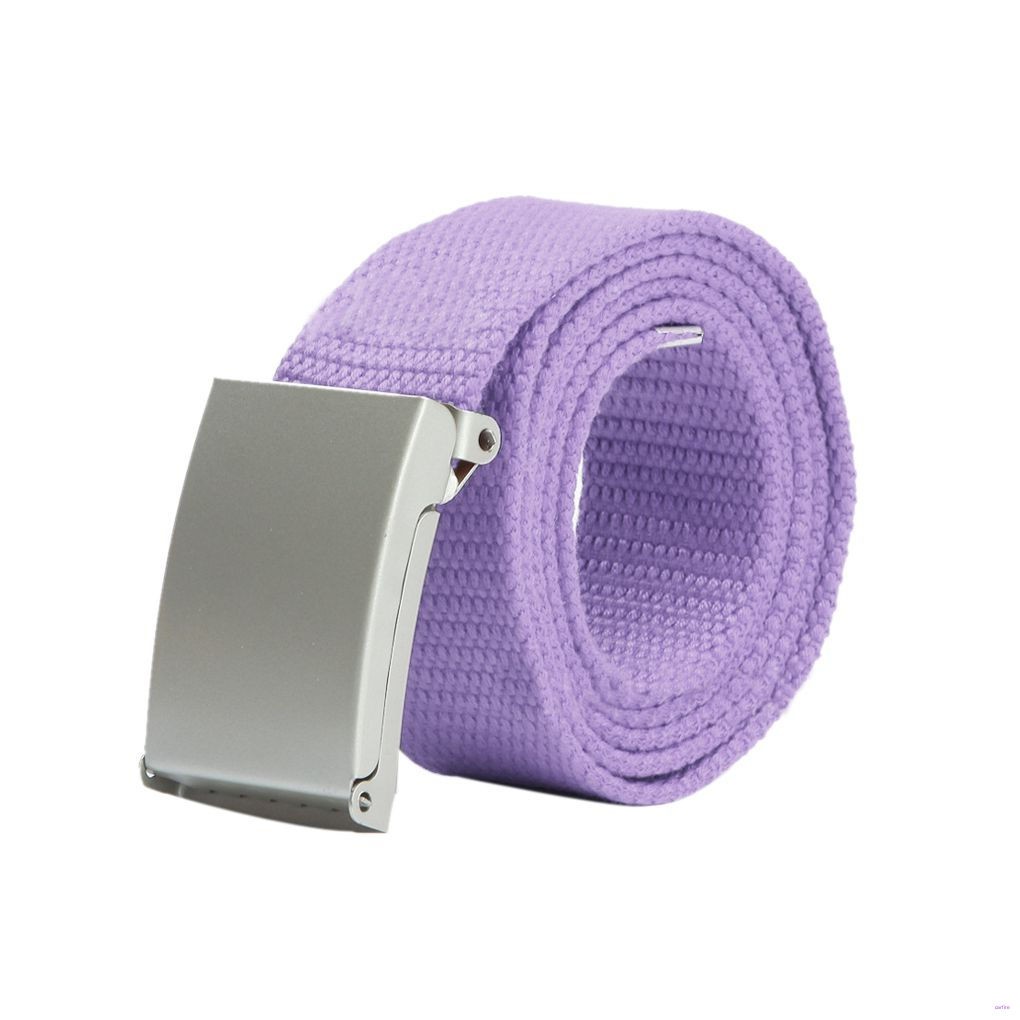 Thắt Lưng Vải Bố Màu Trơn Thời Trang Cho Nam Nữ