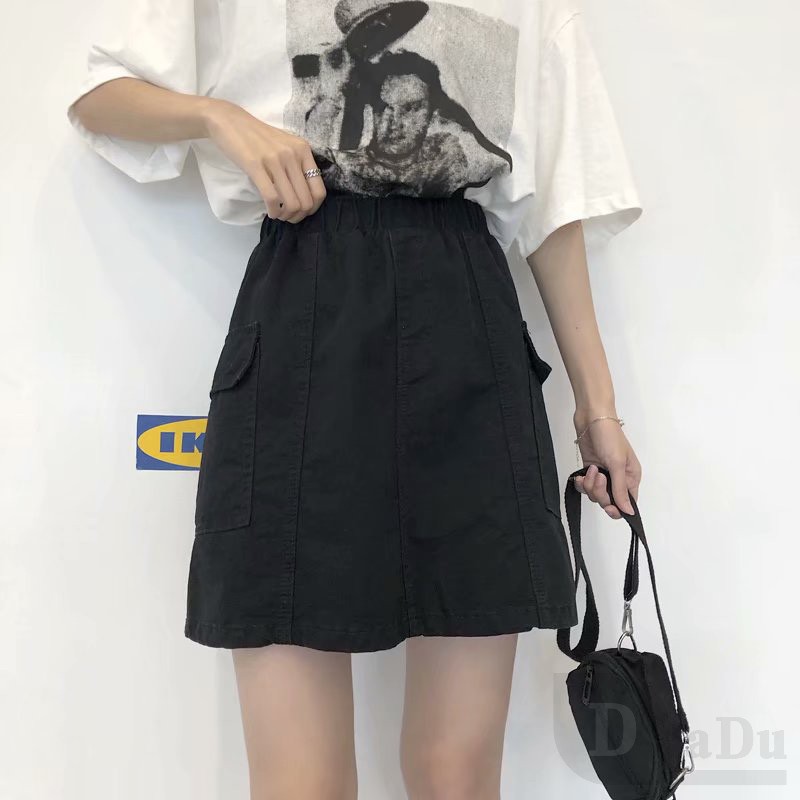 Chân Váy Chữ A Dáng Rộng Xếp Ly Co Giãn Thời Trang Cho Nữ