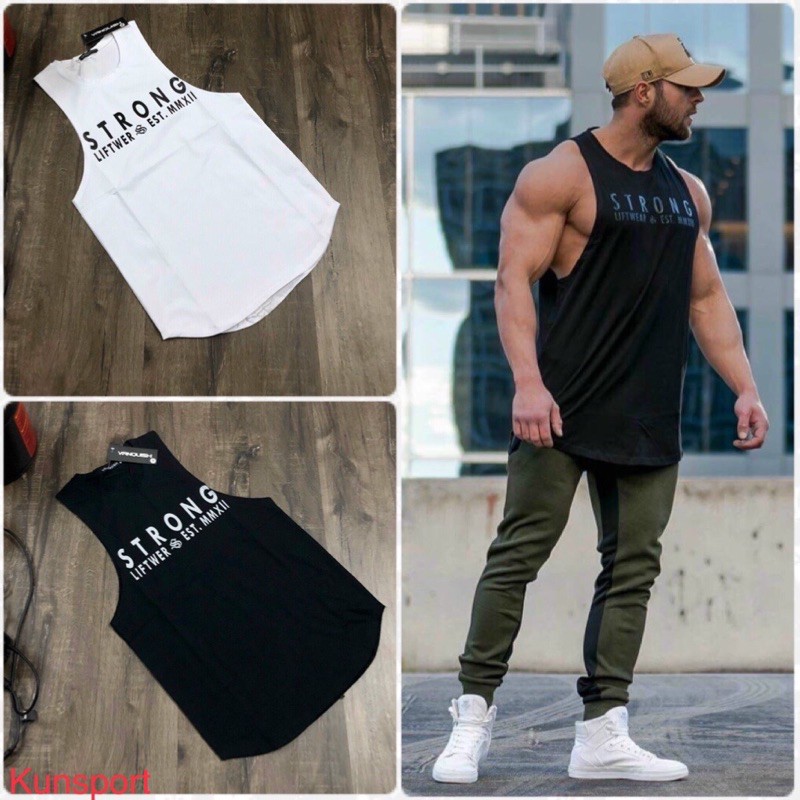 Áo tanktop nam tập gym thể thao strong