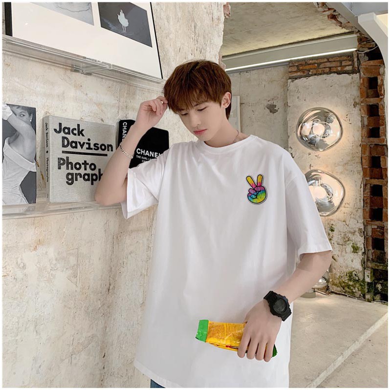 Áo thun tay lỡ form rộng unisex nam nữ TheWay oversize basic tee, áo phông trắng tay lỡ form rộng ulzzang