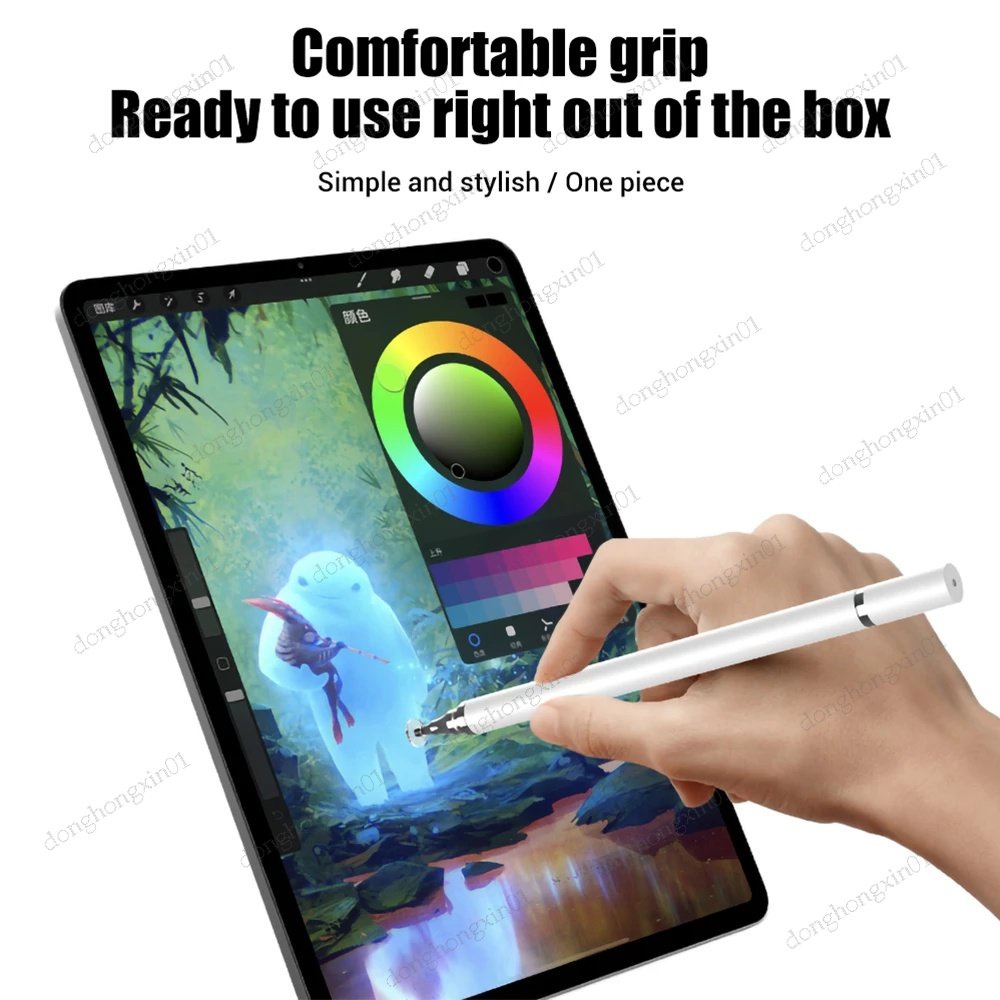 Bút Cảm Ứng 2 Trong 1 Cho iPad 10th 10.9 Pro 11 2022 4th Pro 11 2020 2021 Air 5 4 Air 3 2 1 10.2 9th 8th 7th 9.7 6th 5th Mini 6 5 4 Dụng Cụ Cảm Ứng Chạm Chuyên Dụng Chất Lượng Cao