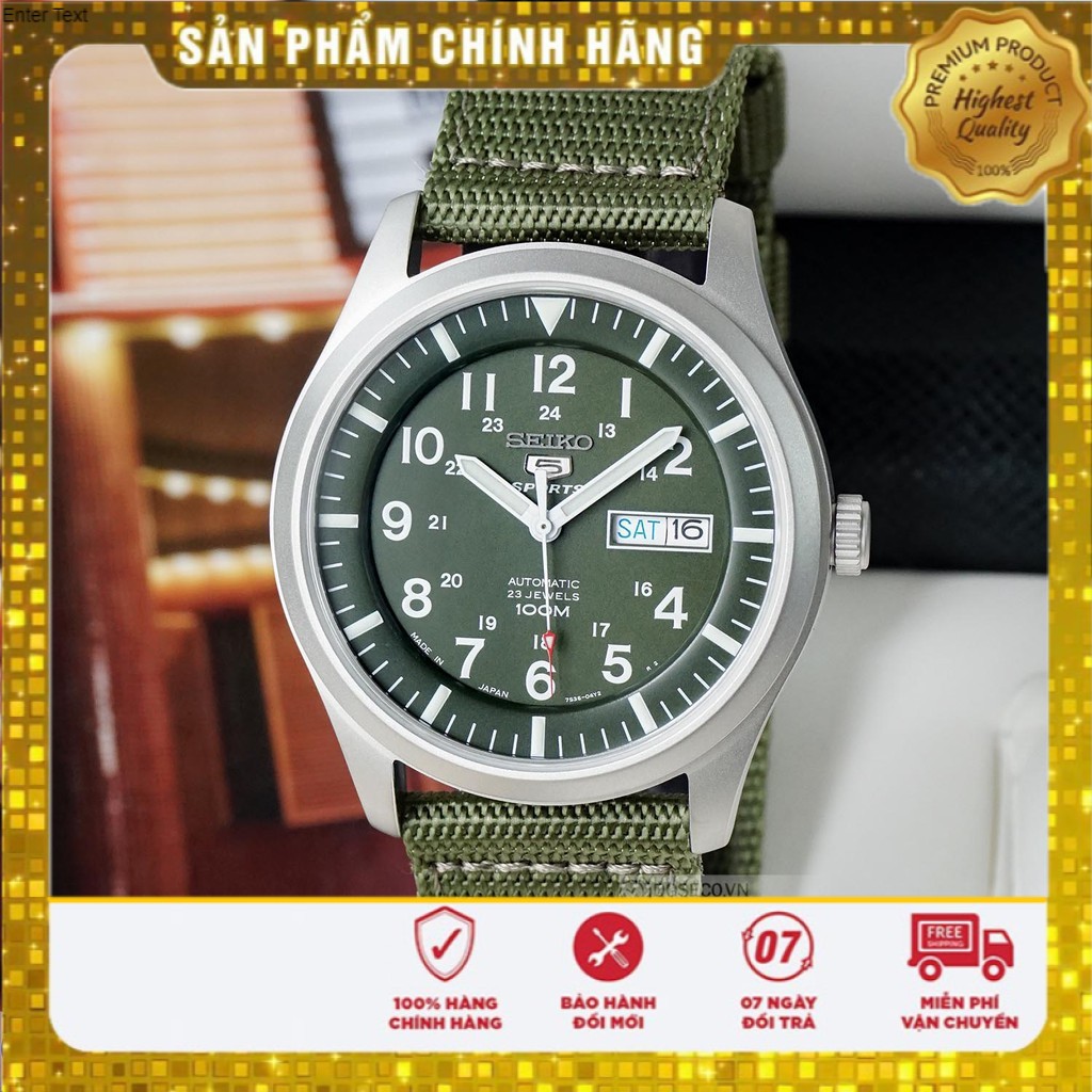 Đồng hồ nam seiko 5 quân đội SNZG09J1