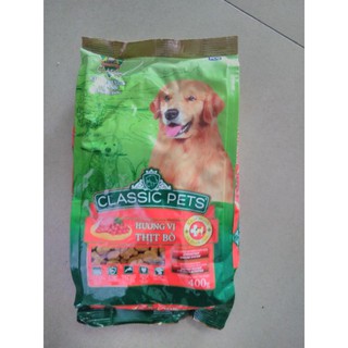 combo 6 gói classic pets 400g vị thịt bò dành cho chó lớn