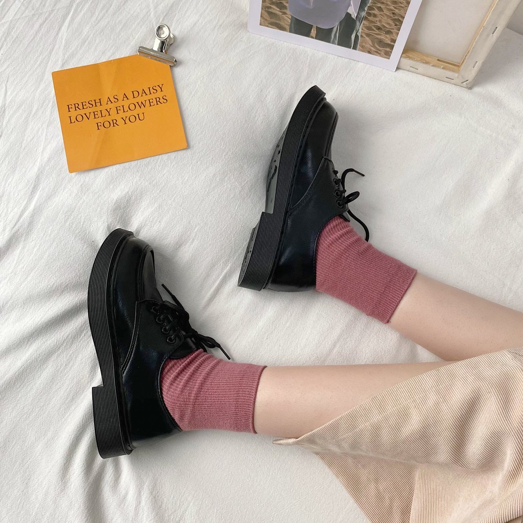 [ Mã 66CBSALE giảm 30K đơn 200K] Giày Da Thiết Kế Đơn Giản Dễ Phối Đồ Thời Trang Phong Cách Hàn Quốc | BigBuy360 - bigbuy360.vn