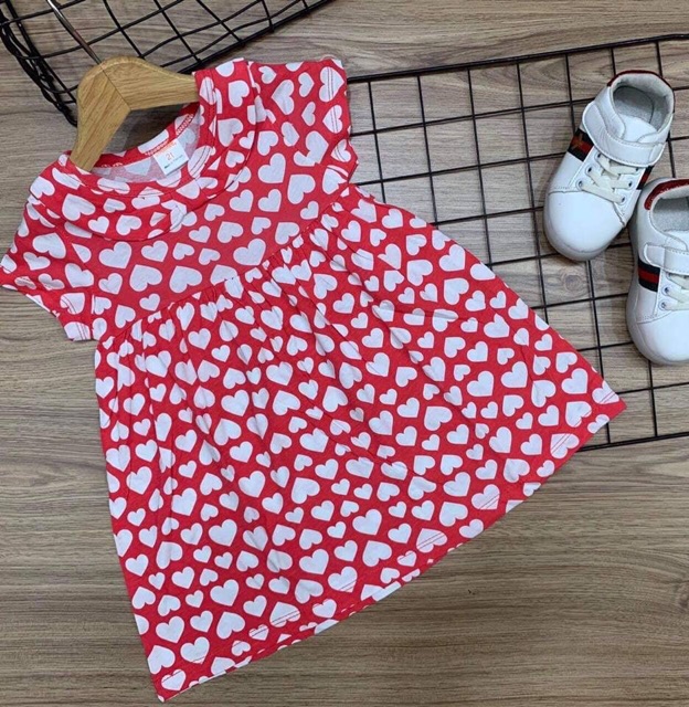Váy cotton cộc tay tiểu thư 10-22 kg
