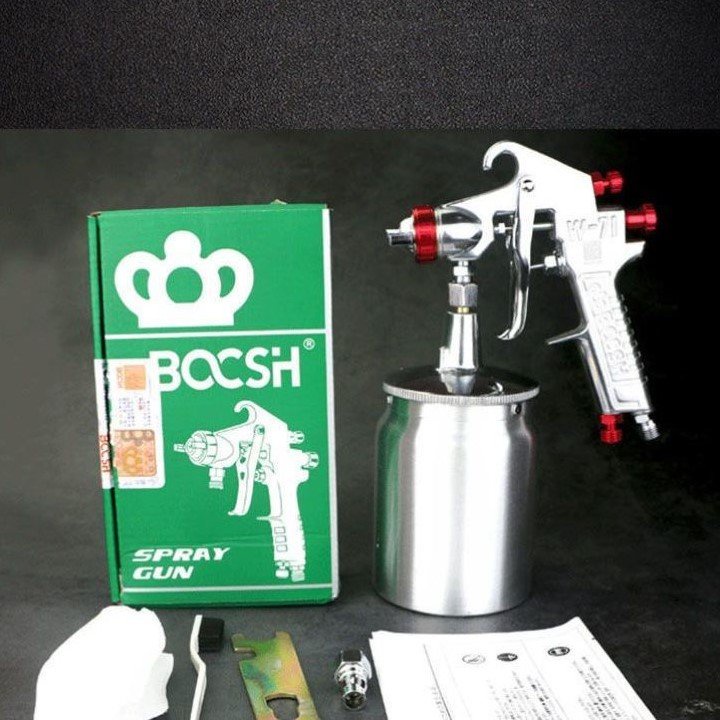 🔵 SÚNG PHUN SƠN W71 BOSCH CHÍNH HÃNG SƠN XE MÁY, Ô TÔ, ĐỒ GỖ, ĐỒ MỸ NGHỆ, NỘI THẤT Béc phun 1.3m và 1.5mm