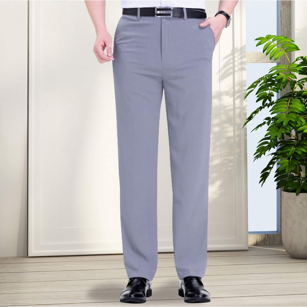 Quần trung niên cho bố quần âu nam trung tuổi ống xuông rộng công sở vải co giãn có size lớn VINTINO | BigBuy360 - bigbuy360.vn