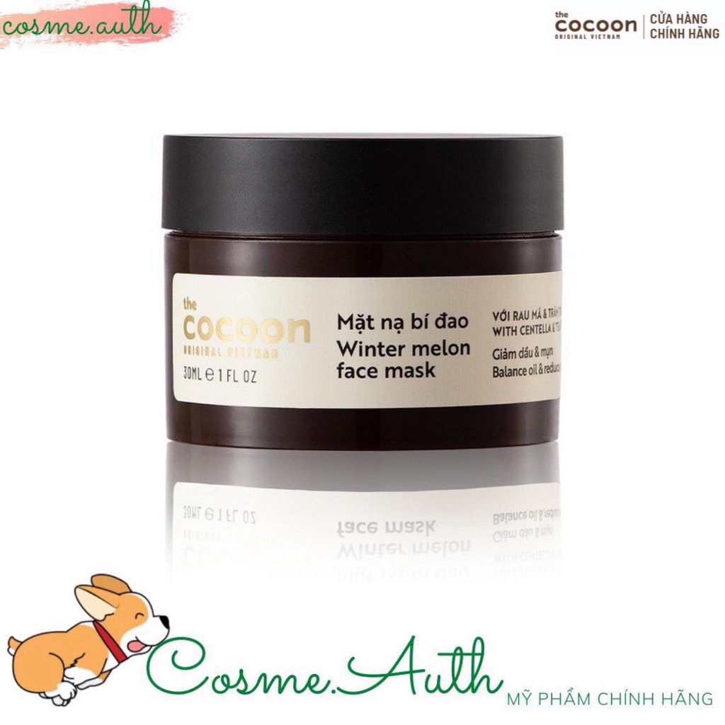 Mặt Nạ Giảm Dầu và Mụn Bí Đao Cocoon Winter Melon Face Mask With Centella &amp; Tea Tree 30ml