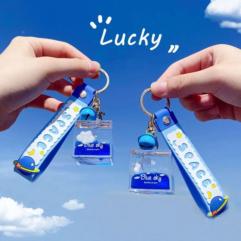 Móc Chìa Khóa Acrylic Hình Đám Mây Màu Xanh Dương Cho Bé